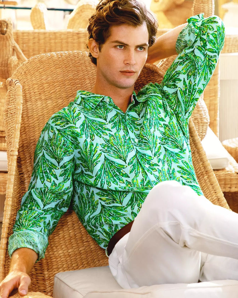 Men's Stuff Addison ShirtMens - Tops - Button upsLILLY PULITZERThe Printed Peach Savannah