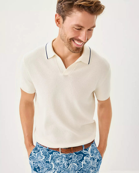 Men's Stuff Devonn Polo SweaterMens - Tops - PolosLILLY PULITZERThe Printed Peach Savannah