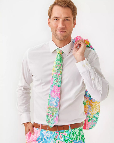 Men's Stuff Tie and Pocket Square SetHeartland Retail ItemsLILLY PULITZERThe Printed Peach Savannah