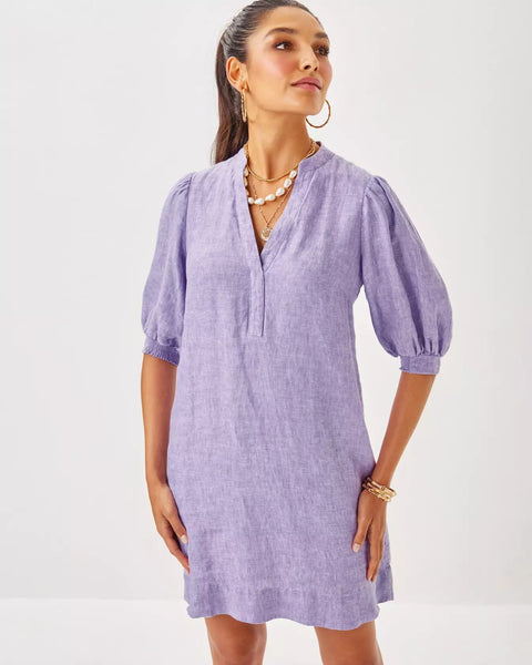 Mialeigh Elbow Sleeve Linen DressLILLY PULITZERThe Printed Peach Savannah