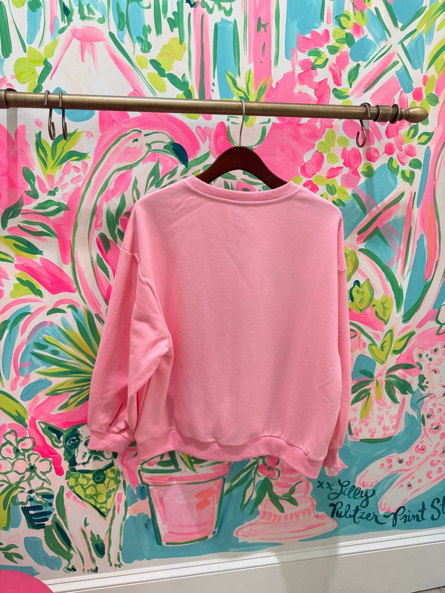 Pink Candyland Logo SweatshirtWomens - Tops - Sweatshirts & PopoversQueen of SparklesThe Printed Peach Savannah