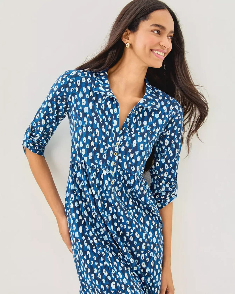 Saralyn Popover ShirtdressWomens - DressesLILLY PULITZERThe Printed Peach Savannah