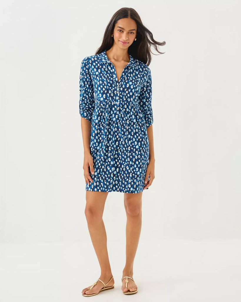 Saralyn Popover ShirtdressWomens - DressesLILLY PULITZERThe Printed Peach Savannah