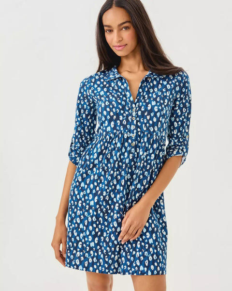 Saralyn Popover ShirtdressWomens - DressesLILLY PULITZERThe Printed Peach Savannah