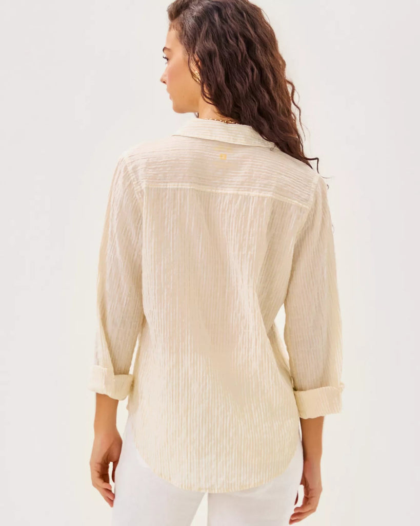 Sea View Button Down TopHeartland Retail ItemsLILLY PULITZERThe Printed Peach Savannah
