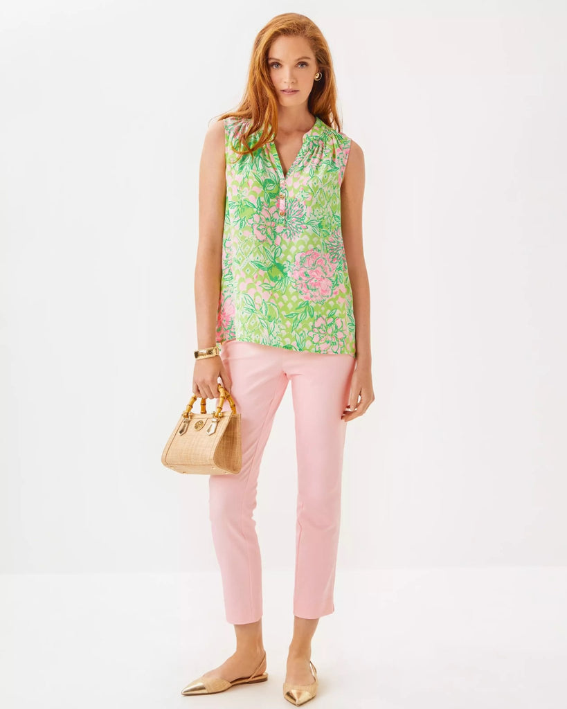 Sleeveless Elsa Silk TopHeartland Retail ItemsLILLY PULITZERThe Printed Peach Savannah