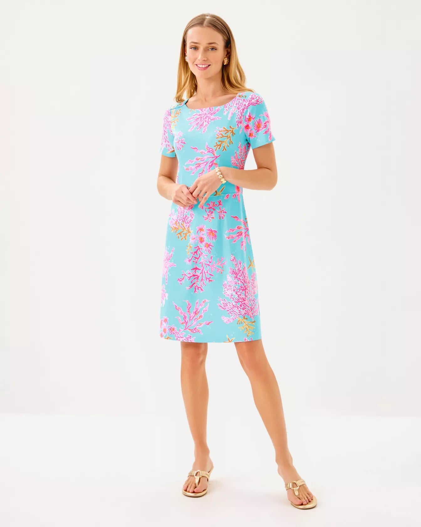 UPF 50+ Bray DressWomens - DressesLILLY PULITZERThe Printed Peach Savannah