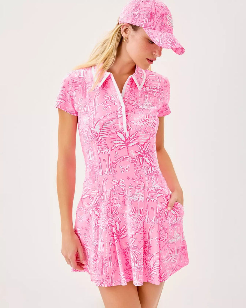 UPF 50+ Luxletic Jessamy DressWomens - DressesLILLY PULITZERThe Printed Peach Savannah