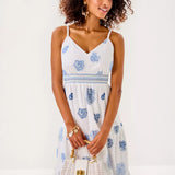 Zanna Embroidered Cotton Midi DressHeartland Retail ItemsLILLY PULITZERThe Printed Peach Savannah