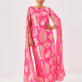 Madelyn Silk Boat Neck Maxi Caftan