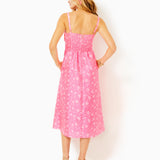Ellara Jacquard Midi Bow Dress