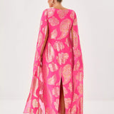 Madelyn Silk Boat Neck Maxi Caftan