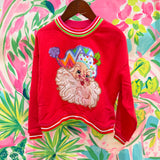 Kids Multi Hat Metallic Santa Sweatshirt