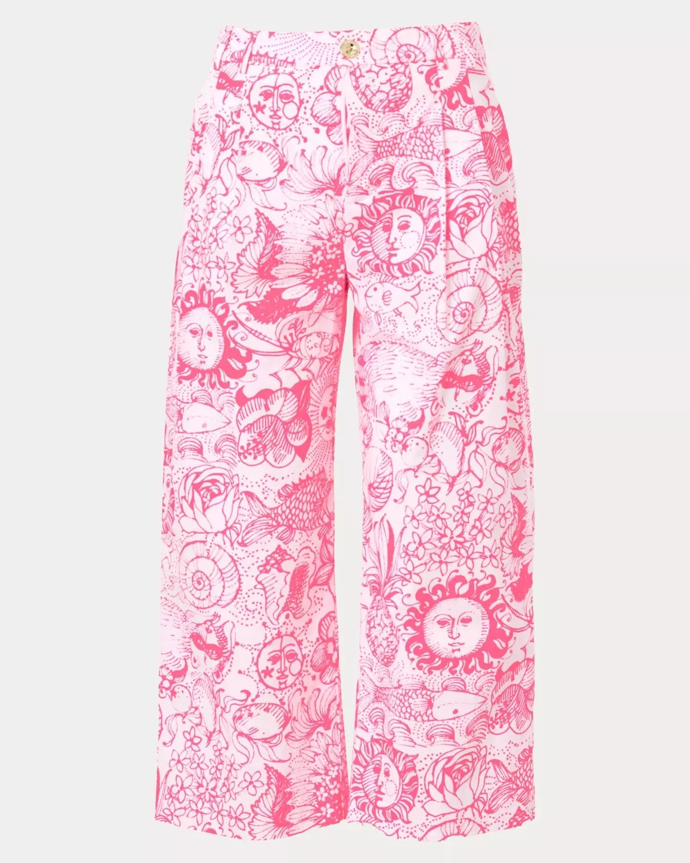 25" Mandalay Wide Leg Crop PantWomen - Bottoms - PantsLILLY PULITZERThe Printed Peach Savannah