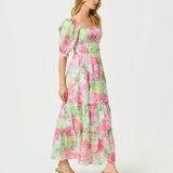 Hadly Short Sleeve Smocked Maxi Dress
