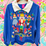 Navy Collared Nutcracker Icon Sweatshirt