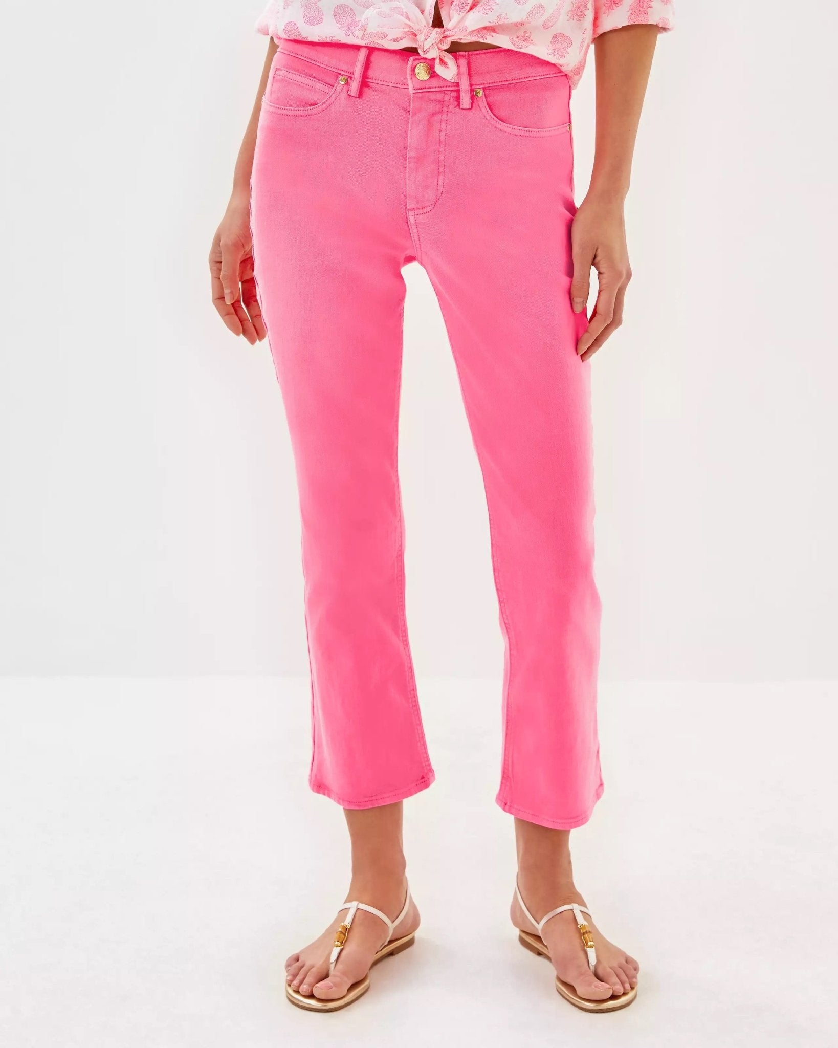 27" Annet High Rise Crop Flare JeanHeartland Retail ItemsLILLY PULITZERThe Printed Peach Savannah