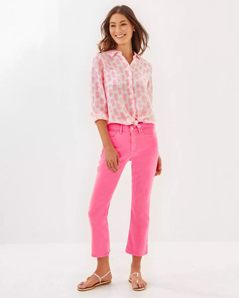 27" Annet High Rise Crop Flare JeanHeartland Retail ItemsLILLY PULITZERThe Printed Peach Savannah