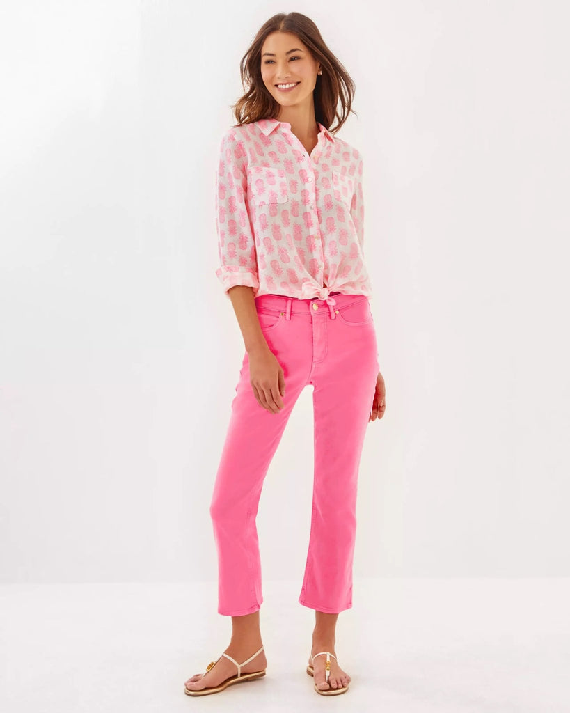 27" Annet High Rise Crop Flare JeanHeartland Retail ItemsLILLY PULITZERThe Printed Peach Savannah