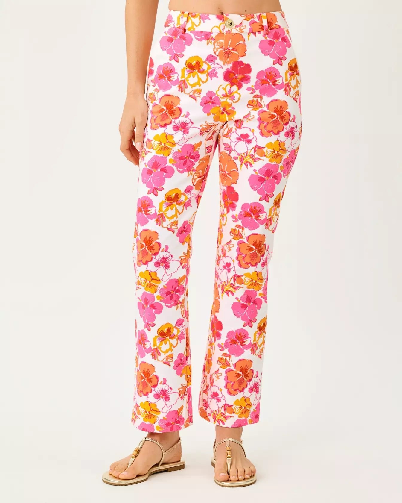 27" Carwyn High Rise Crop Flare PantWomen - Bottoms - PantsLILLY PULITZERThe Printed Peach Savannah