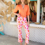 27" Carwyn High Rise Crop Flare PantWomen - Bottoms - PantsLILLY PULITZERThe Printed Peach Savannah