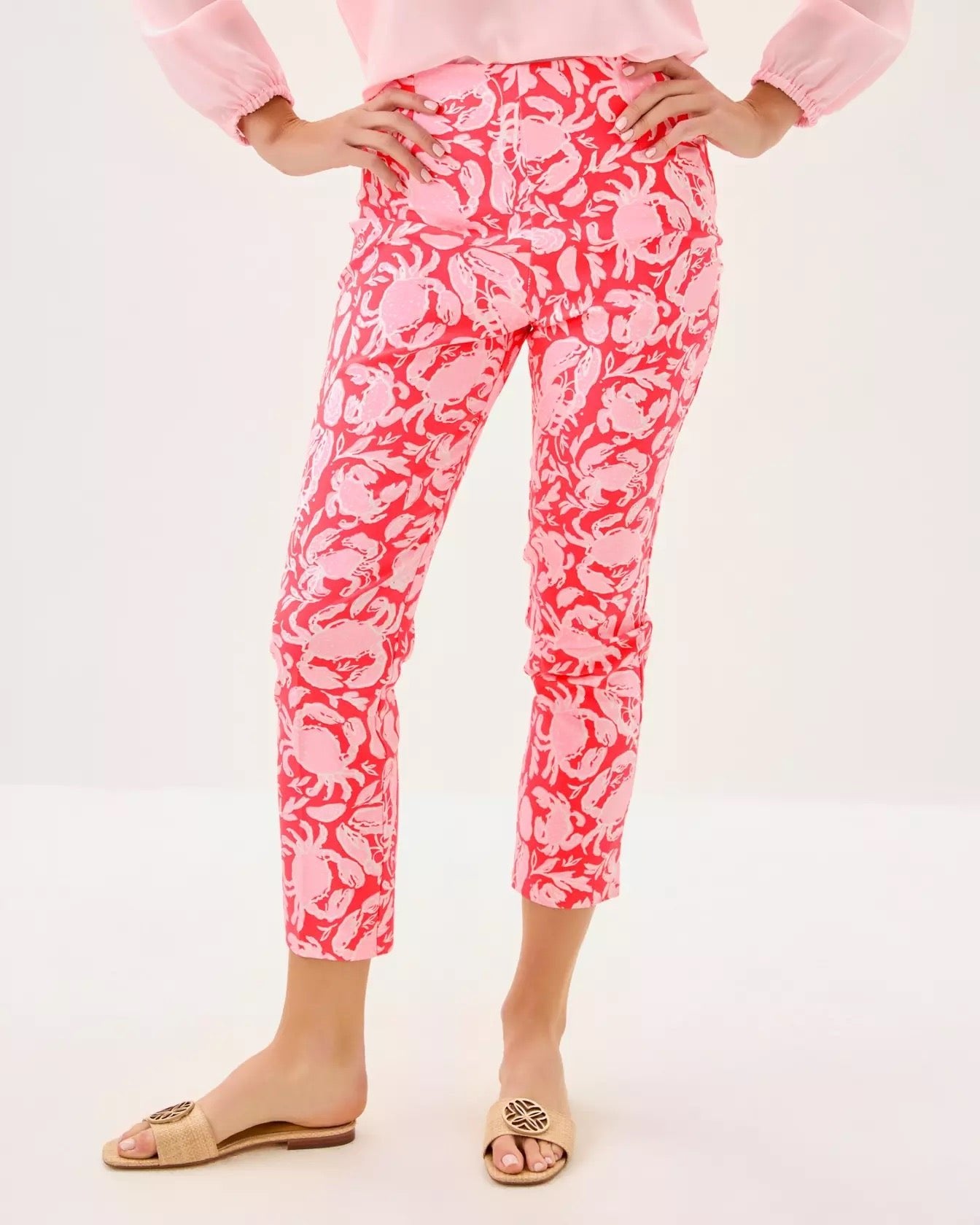 27" Nancee High Rise Crop PantHeartland Retail ItemsLILLY PULITZERThe Printed Peach Savannah
