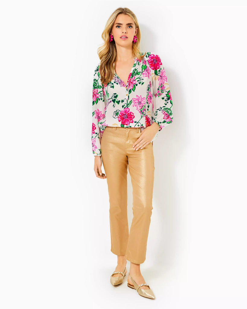 28" Liza Shimmer Crop Flare JeanHeartland Retail ItemsLILLY PULITZERThe Printed Peach Savannah