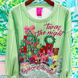 Light Green 'Twas the Night Before Christmas' Tree Scene Sweatshirt