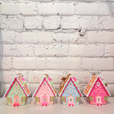 Rainbow Gingerbread Cottage Ornament