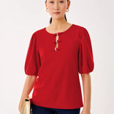 Ethenia Bow Knit Top