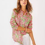 Sea View Linen Button Down Top