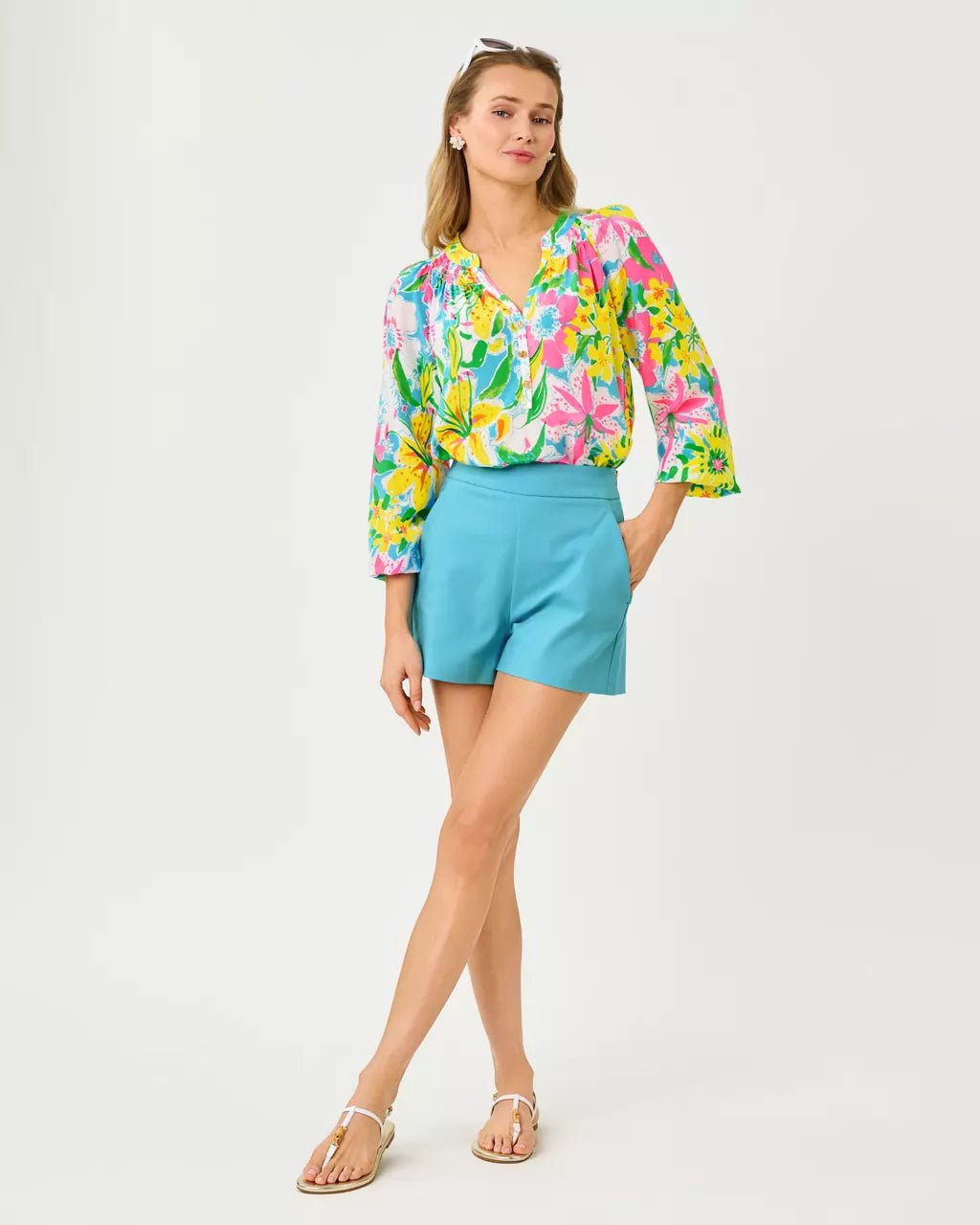 3" Sarissa Stretch ShortWomen - Bottoms - ShortsLILLY PULITZERThe Printed Peach Savannah