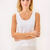 Gabbie Crochet Trimmed Knit Tank Top