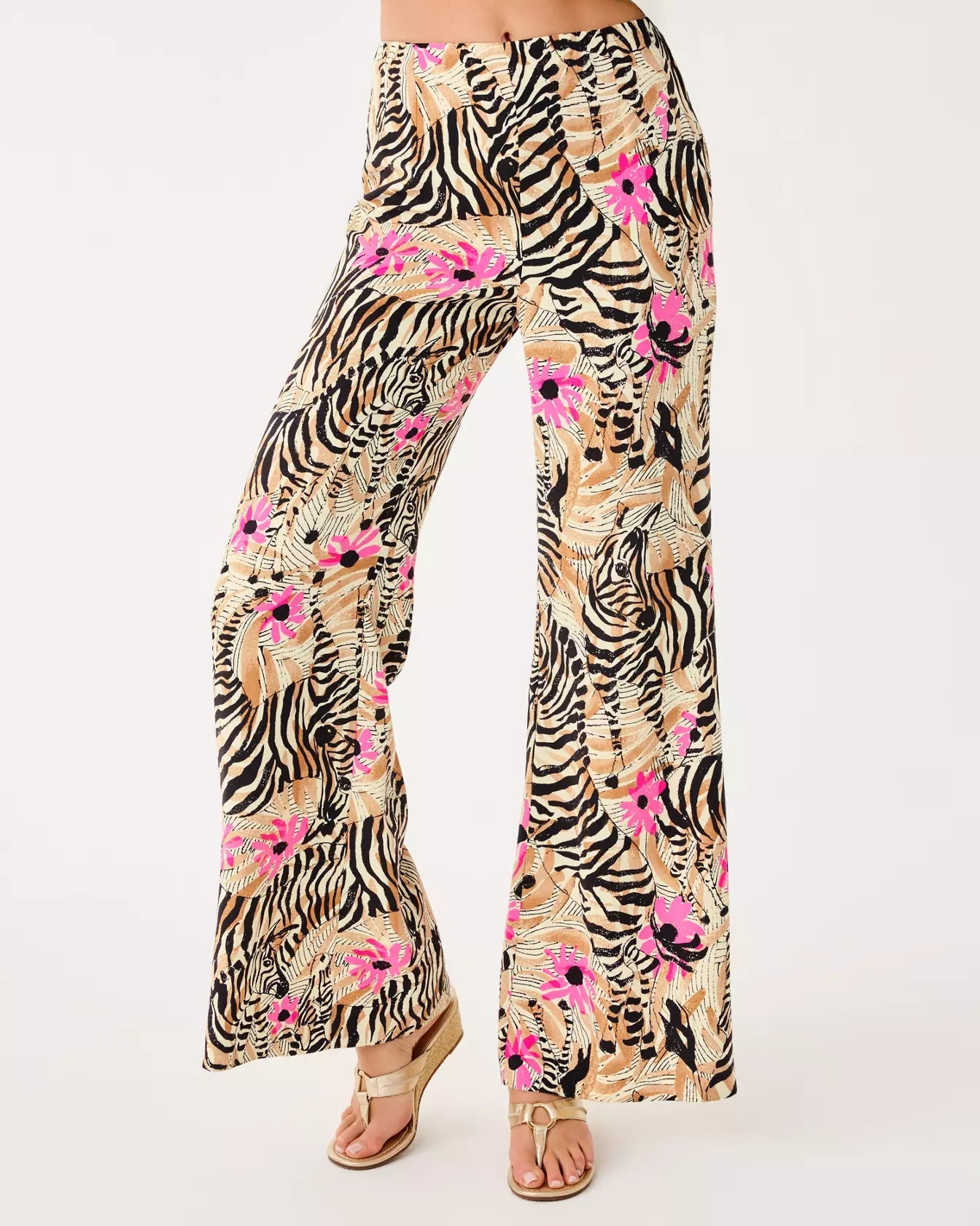 33" Polyanna High Rise Palazzo PantWomen - Bottoms - PantsLILLY PULITZERThe Printed Peach Savannah