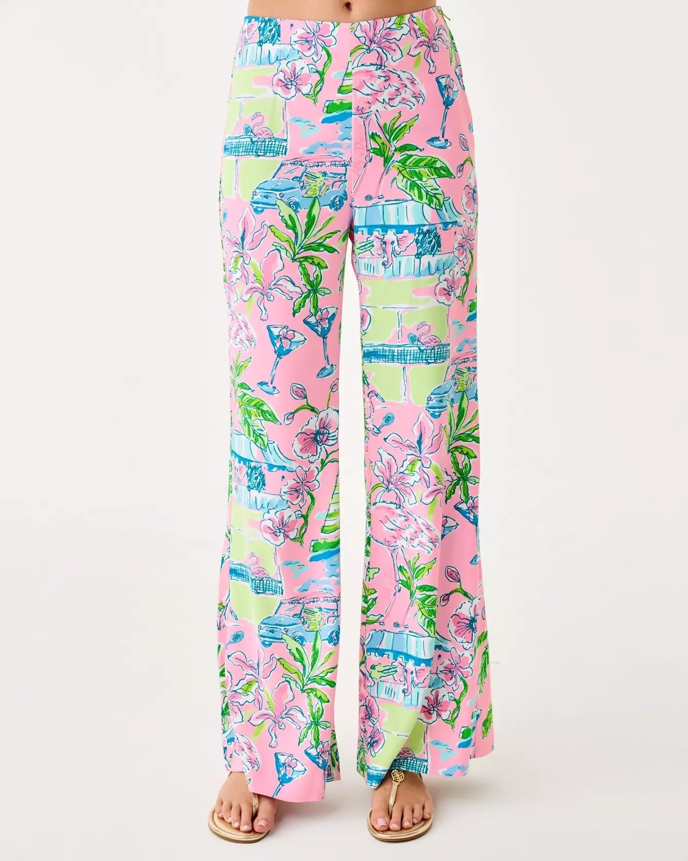 33" Polyanna High Rise Palazzo PantWomen - Bottoms - PantsLILLY PULITZERThe Printed Peach Savannah
