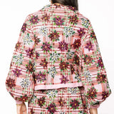 Pink Plaid Poinsettia Skirt