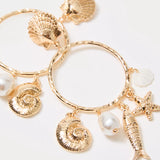 Summer Serenade Charm Hoop Earrings