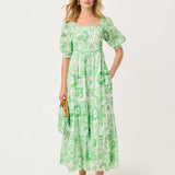 Hadly Short Sleeve Smocked Maxi Dress