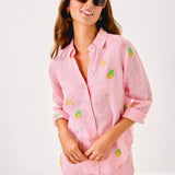 Sea View Linen Button Down Top
