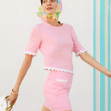 Nik Ric Rac Trim Cropped Top