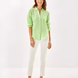 Sea View Linen Button Down Top