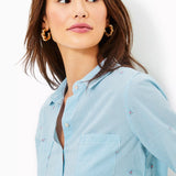 Sea View Button Down Top