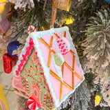 Rainbow Gingerbread Cottage Ornament