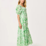 Hadly Short Sleeve Smocked Maxi Dress
