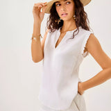 Kavalla Sleeveless Ruffle Top