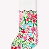 Printed Stocking with Scallop Trim