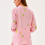 Sea View Linen Button Down Top