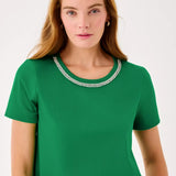 Clairmont Rhinestone Knit Top