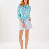 Sea View Linen Button Down Top