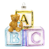Holiday Glass Ornament – Baby Blocks